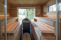 PREMIUM sauna met geïntegreerd raam