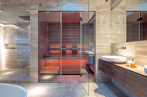 Het plannen van een sauna in de badkamer