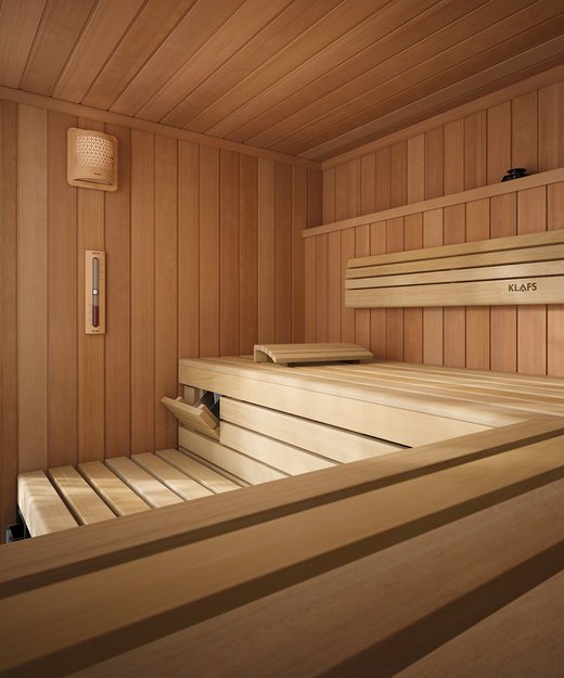 Interieur van de PREMIUM sauna
