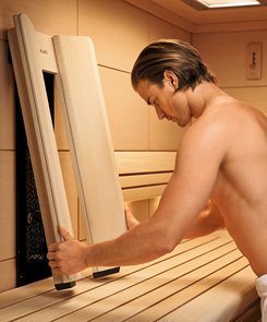 KLAFS heeft voor het eerst SensoCare infraroodtechnologie in de sauna geïntegreerd.