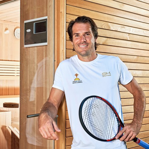 Gedurende zijn lange carrière heeft Tommy Haas weinig kansen gemist om te genieten van het "perfecte einde van de dag": een uitgebreide sauna.