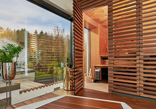 Sauna AURA met exterieur design MATTEO THUN