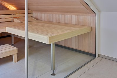 Aangepaste saunaconstructie met individuele details