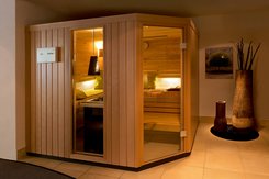 Sauna HOME met 5-hoek indeling
